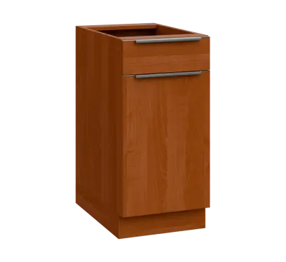 SIS - 4DZ spodní skříňka, 1-dveřová, 1-zásuvková, pravá, 870x400x600, olše jantar